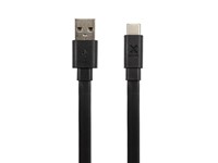 Flat USB to USB-C cable (3m) Black