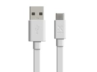 Flat USB to USB-C cable (1m) White
