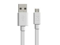 Flat USB to Micro USB cable (3m) White