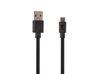 Flat USB to Micro USB cable (1m) Black