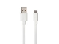 Flat USB to USB-C cable (3m) White