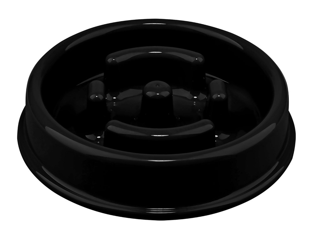Bio-Slow feeder dog bowl 500 ml in black