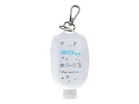 BIO-Sanitizer-Cover with bottle in white incl. In-Mould-Label