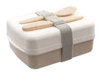 BIO-Snack-Box with cutlery in white/eco-cream