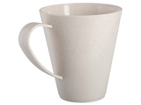 BIO-Coffee cup with handle 200 ml in eco cream